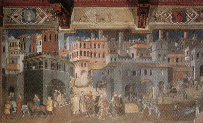 Effects of Good Government in the City, Ambrogio Lorenzetti